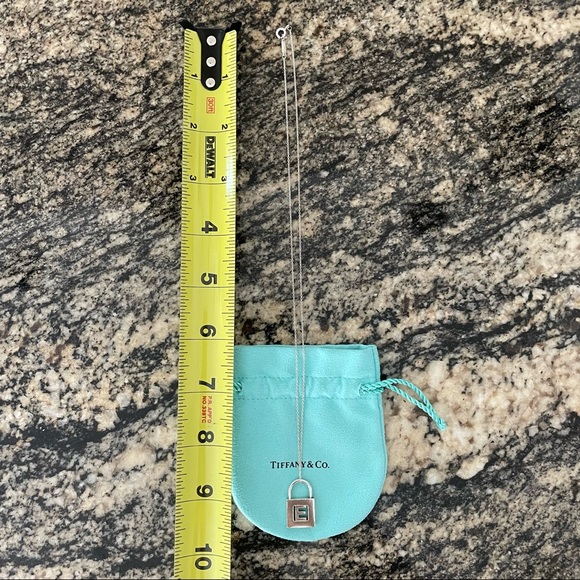 Tiffany & Co. Initial Padlock Charm Necklace in Silver - Picture 8 of 8
